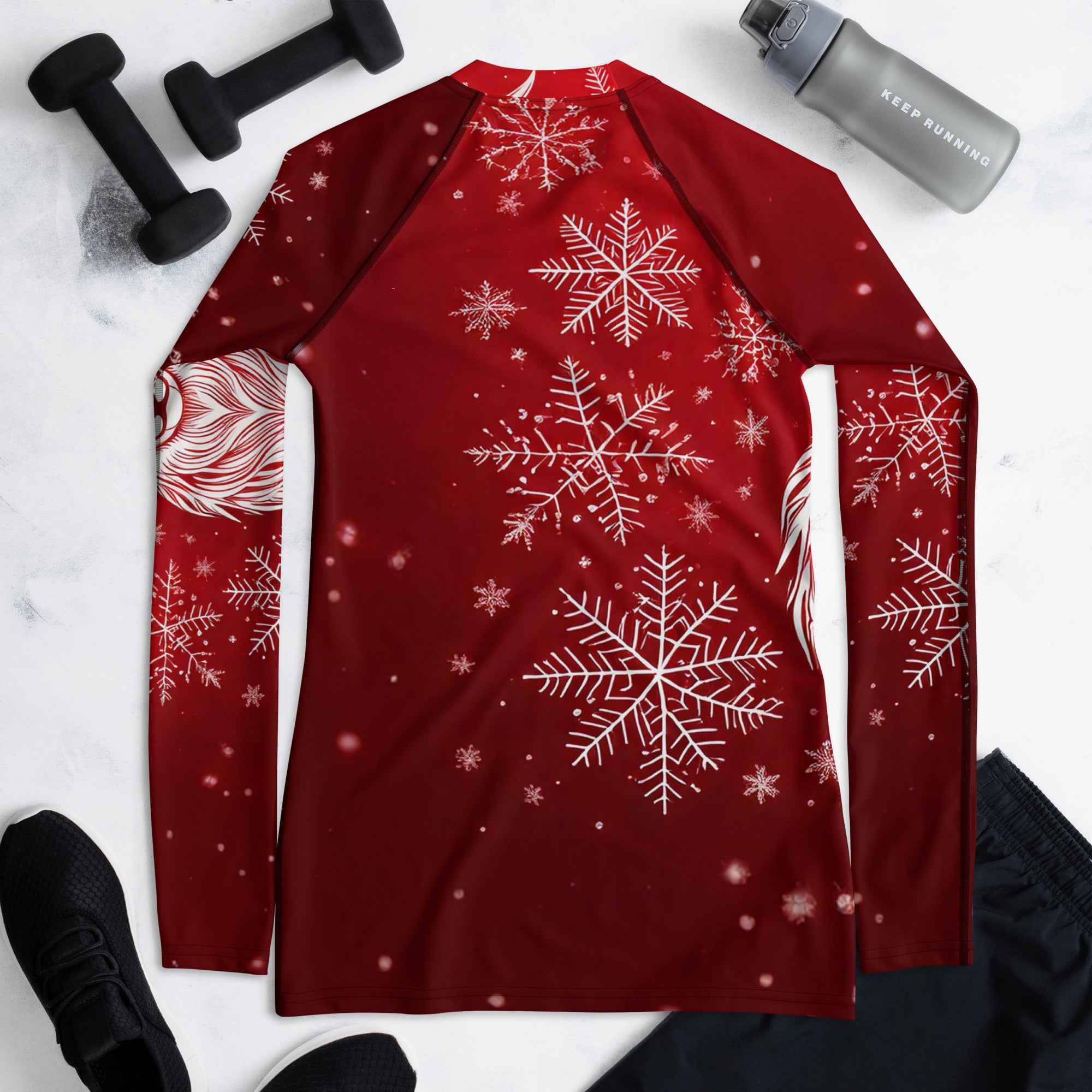 Red and White Christmas Girl's Pullover. Christmas Long Sleeved Sweater Party Top. WickedYo.